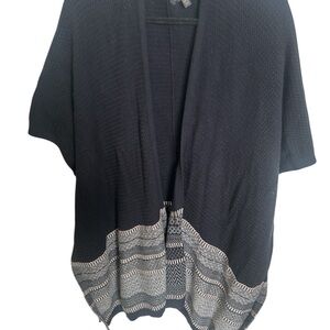 Banana Republic Navy and Gray Poncho, Cardigan